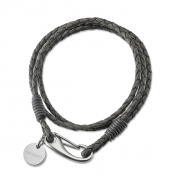 Bracelet braided grey