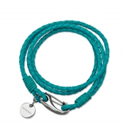 Bracelet braided light turquoise