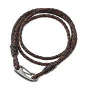 Bracelet braided MAN brown