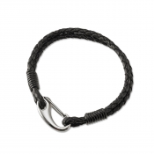 Bracelet braided single black