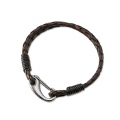 Bracelet braided single brown