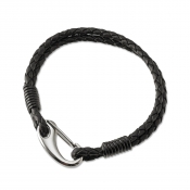Bracelet braided single MAN black