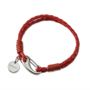 Bracelet braided single red