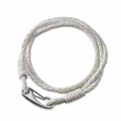 Bracelet braided snow white