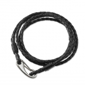 Bracelet braided triple black