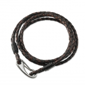 Bracelet braided triple brown