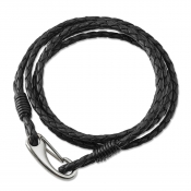 Bracelet braided triple MAN black