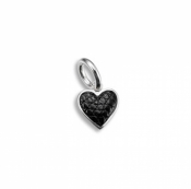 Fancy Heart Charm black